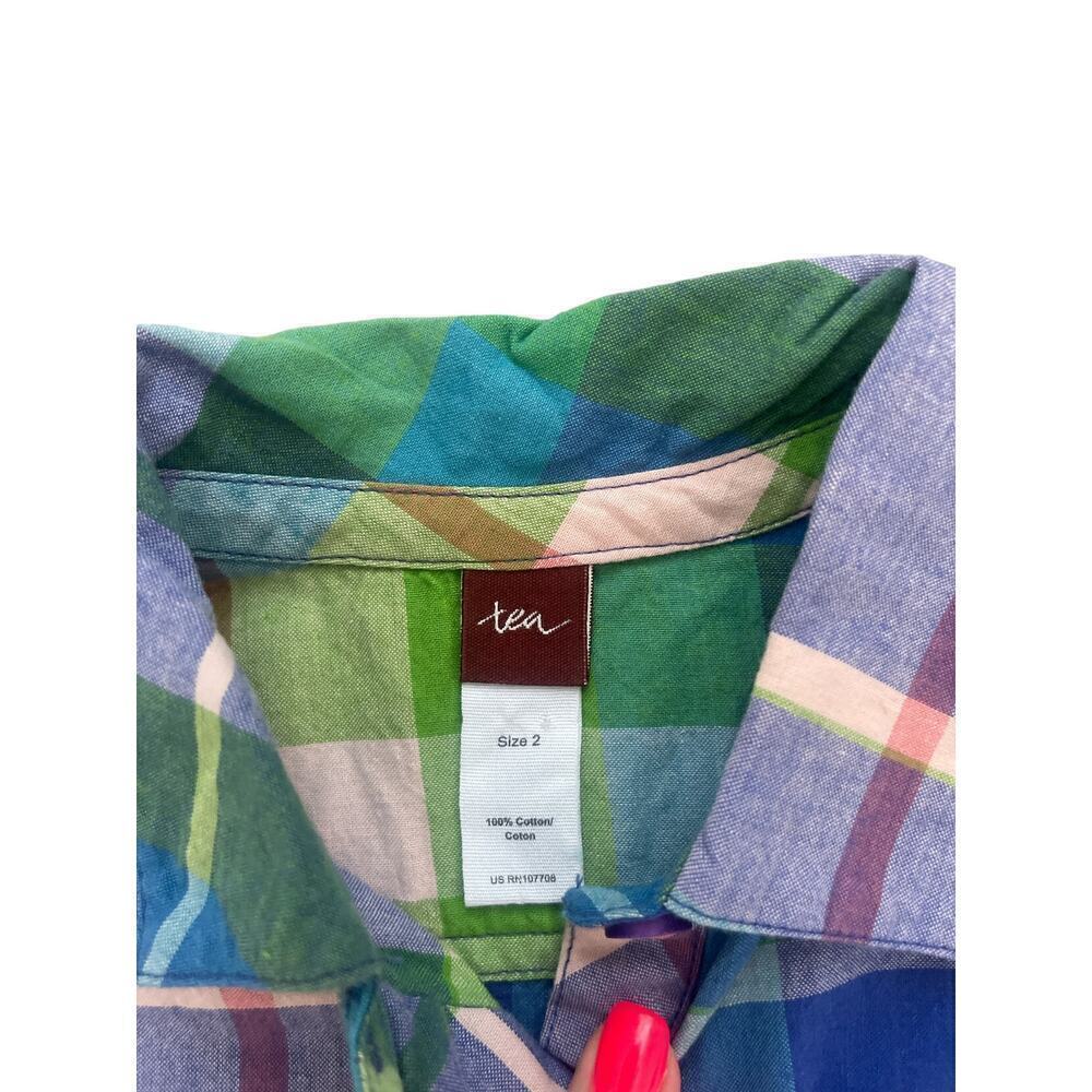 Tea Collection Madras Plaid Romper 2 - Picture 2 of 5